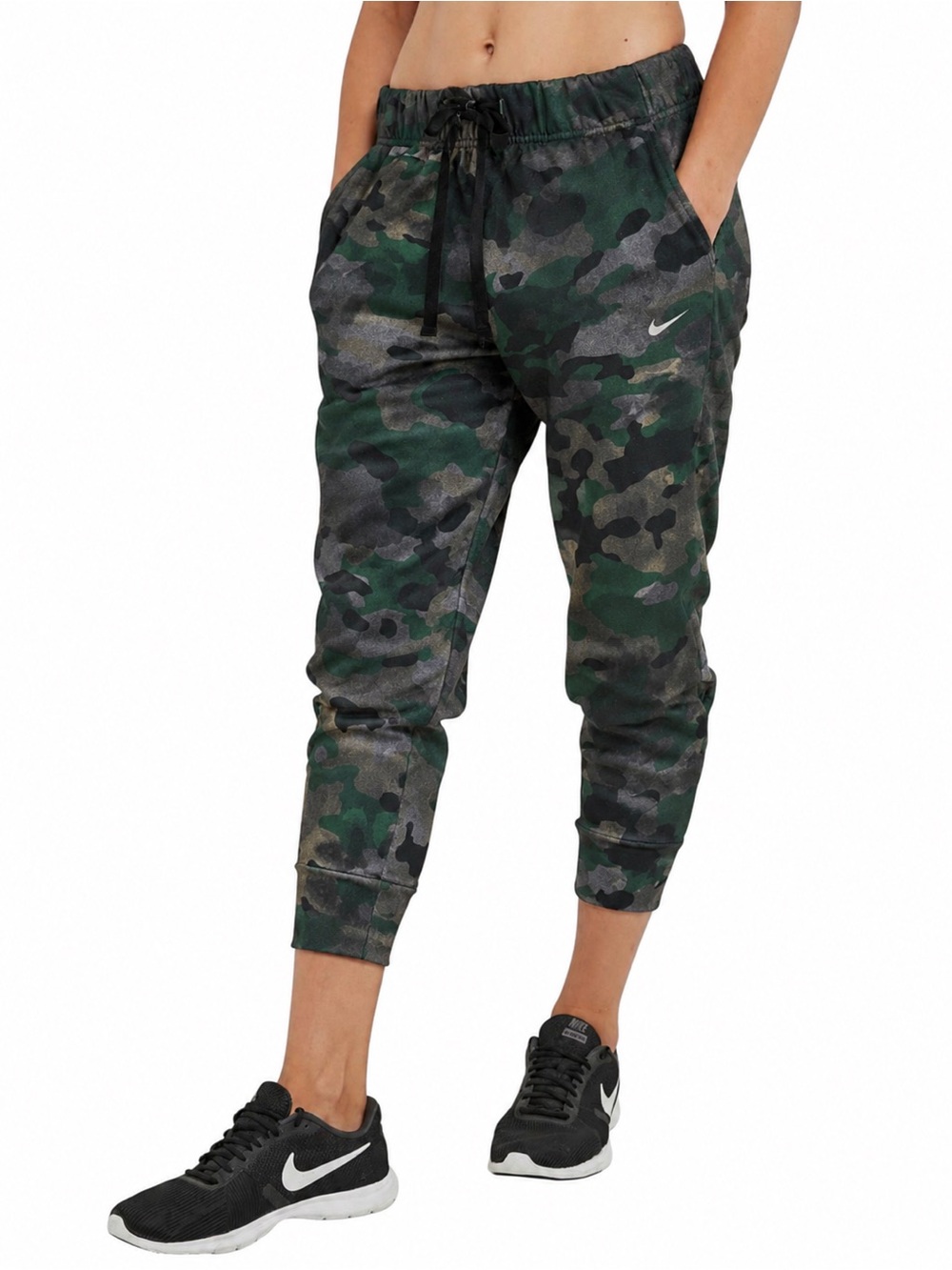 NIKE Dri Fit Camo 7/8 Training Sweatpants Small